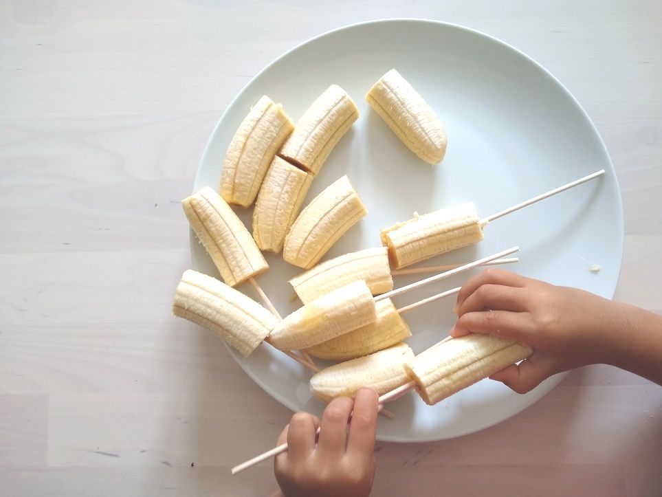 POSTRE PLATANO Y CHOCOLATE